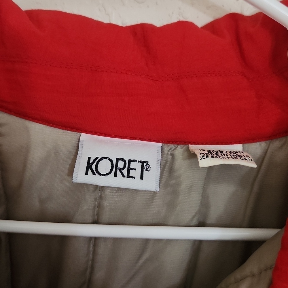 Vintage Koret Jacket Windbraker Red Ski Jacket Weather-Resistant Relaxed Fit - Picture 3 of 12